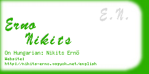 erno nikits business card
