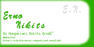 erno nikits business card